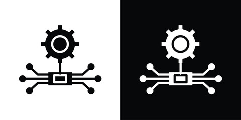 Technology icon design. vector graphics in flat.
