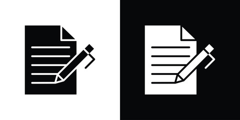Signed contract icon design. vector graphics in flat.