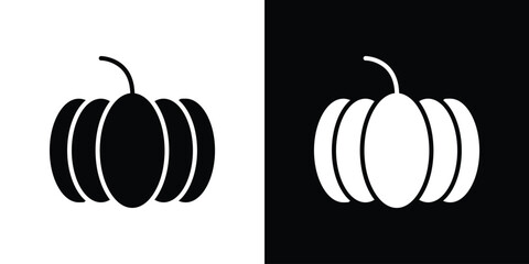 Pumpkin icon design. vector graphics in flat.