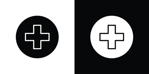 Obraz premium Plus icon design. vector graphics in flat.