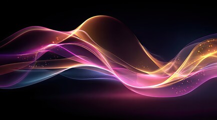 Naklejka premium Abstract glowing wave design