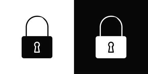 Lock closed icon design. vector graphics in flat.