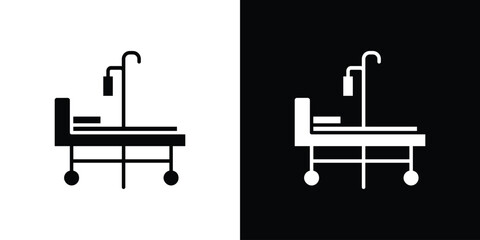 Hospital bed icon design. vector graphics in flat.