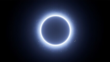 Abstract Glowing Circle, Dark Background, Futuristic, Mystical, Elegant Design Element.