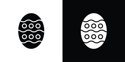 Obraz premium Easter egg icon design. vector graphics in flat.