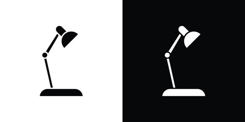 Desk lamp icon design. vector graphics in flat.