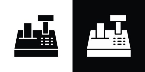Cash register icon design. vector graphics in flat.