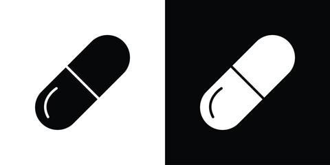 Capsule icon design. vector graphics in flat.
