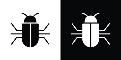 Bug icon design. vector graphics in flat.
