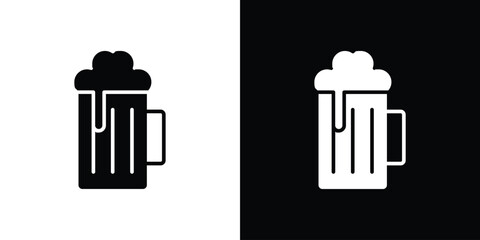 Beer mug icon design. vector graphics in flat.