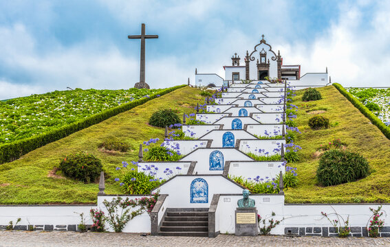 Our Lady of Peace Chapel (Ermida de Nossa Senhora da Paz) in Vila Franca do Campo, Sao Miguel island, Azores, Portugal.