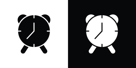 Alarm clock icon design. vector graphics in flat.