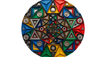 Colorful geometric circle design