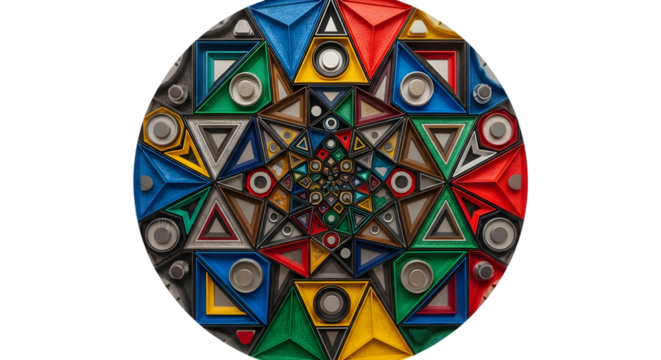 Colorful geometric circle design