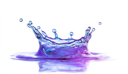Vibrant purple-blue water splash