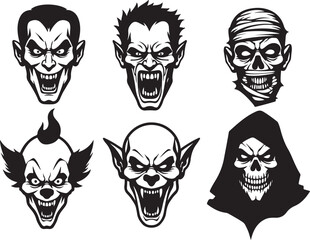 Creepy Halloween monsters perfect for your spooky design project now