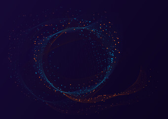 Abstract Particle Wave Flow in Dark Space