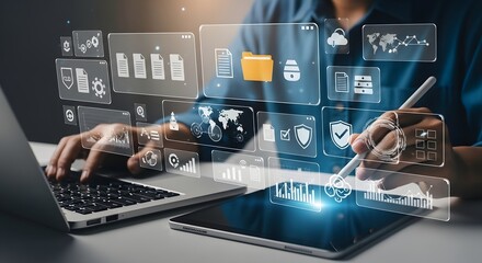 Data management system cloud computing and security solutions for business technology it services