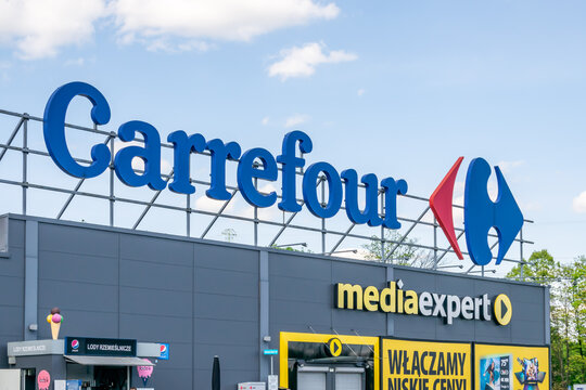 Chorzow, Poland - May 1, 2025 - Carrefour store in Chorzow