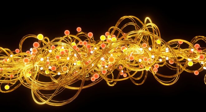Dynamic golden and orange energy flow design