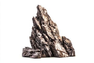 a rock formation with a white background