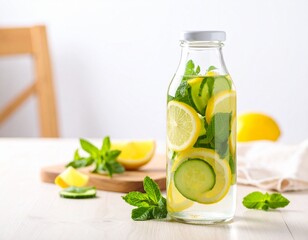 Futuristic digital interface displaying data visualizations, charts, and global information on a screen.