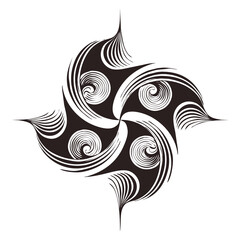 Decorative Spirals and Lines Vector Art.