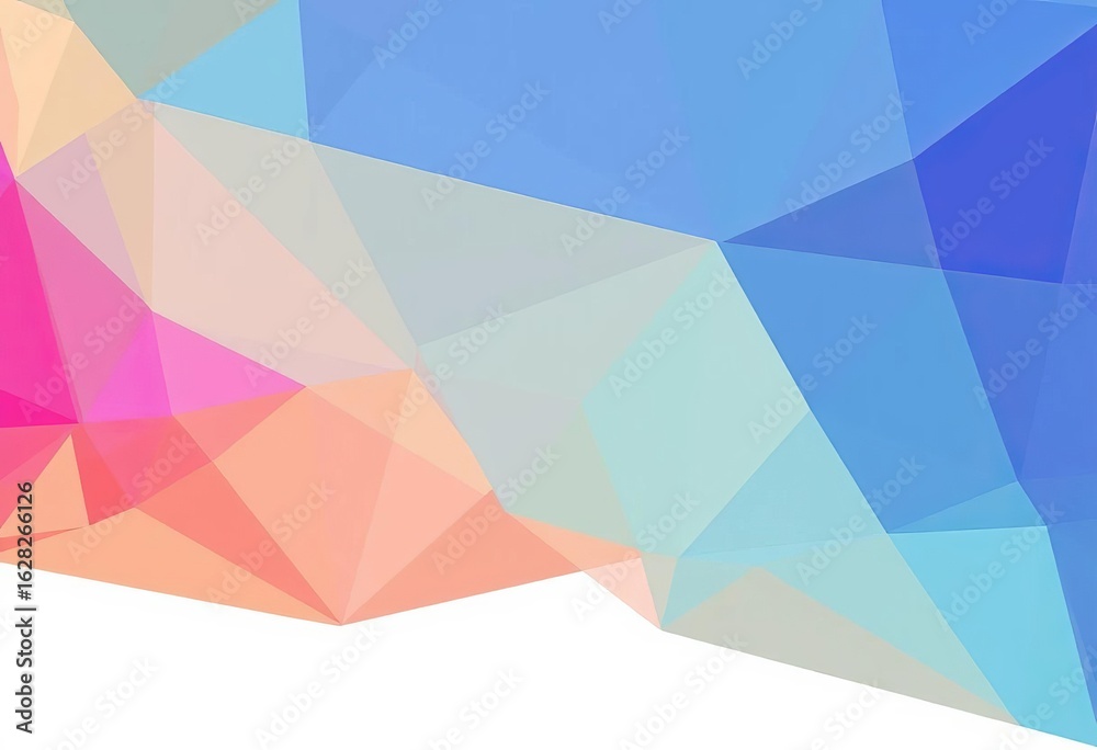 Sticker abstract colorful gradient triangle pattern on white background , technology, business