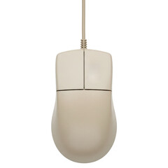 Retro wired computer mouse from the 90s