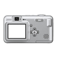 Retro digital camera with a blank screen