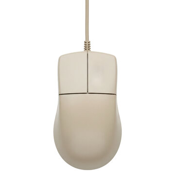 Retro wired computer mouse from the 90s