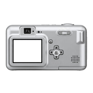 Retro digital camera with a blank screen