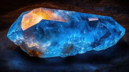 Blue crystal,faceted,faceted,gemstone,faceted,illuminated