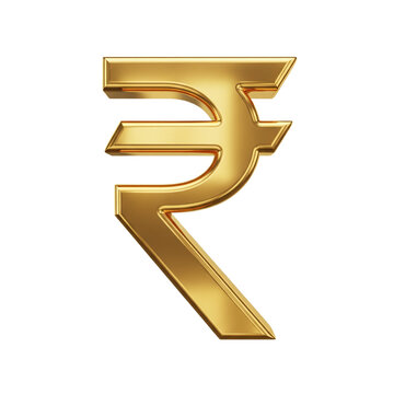 Gold indian rupee currency symbol