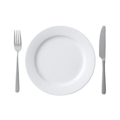 Classic place setting with a fork and knife