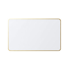 Blank white card with a gold border