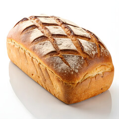 Freshly baked loaf of sourdough bread ready for slicing, perfect for rustic recipes and sandwiches