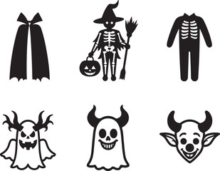 Spooky Halloween costumes and characters for your creative design needs