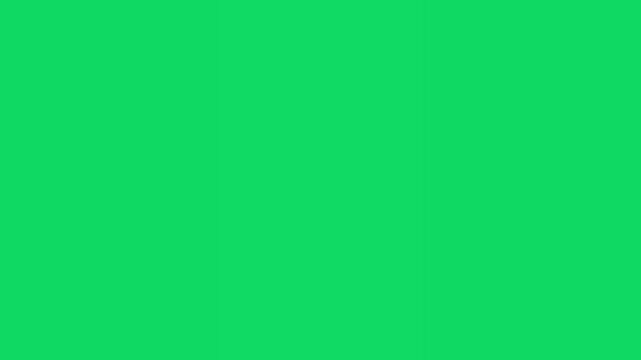 The heart animation in green screen.