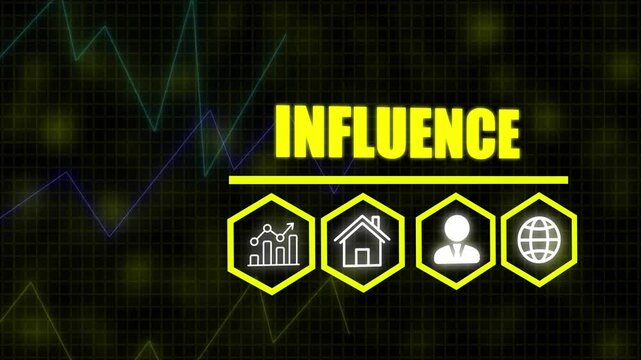 3D Influencer marketing concept. Business, Technology, Internet and network concept. histogram business graph Statistic and data, information infographic on digital technology strategy background.