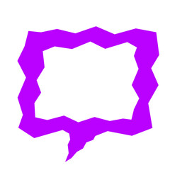 purple crumpled square speech box frame