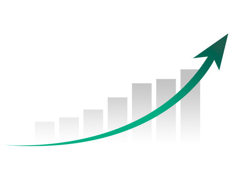 A visual representation of a growth trend shows increasing bars along with a bold arrow, symbolizing success in financial or personal development.