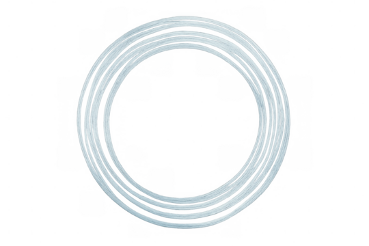 Glowing light blue circles forming a frame on a transparent background, perfect for highlighting text or images