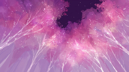 Ethereal Pink Cherry Blossom Forest