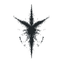 Symbolic star emblem digital art abstract concept modern design isolated view creative representation. Vector illustration