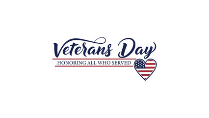 Obraz premium Veterans Day Honoring All Who Served