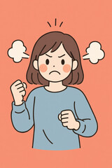 Frustration and anger ignite strong emotion irritation and upset mood with stress feeling