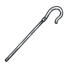 Crafting handcrafted walking stick artisan workshop illustration creative space detailed view handicraft. Vector illustration