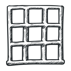 Delicious chocolate bar design creative studio graphic artwork minimalist style close-up view dessert concept. Vector illustration