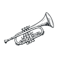 Obraz premium Musical performance featuring a trumpet concert venue illustration artistic setting close-up jazz concept. Vector illustration